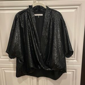 Trina Turk black shimmer top